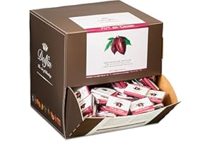 Dolfin Boite de Carrés de Chocolat Noir 70% - Boite de 1.8kg - Grande Boite Confiseries Artisanales - Savoureuses, Gourmandes, Sucrées - Cadeaux Anniversaires, Fêtes, Saint-Valentin, Noël, Pâques