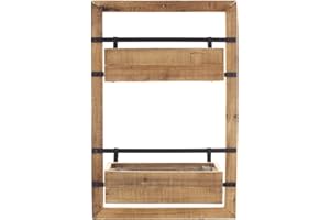 ‎FRANK FLECHTWAREN FRANK FLECHTWAREN Pflanzkasten, Pflanzregal Wandpflanzer Industria, Holz, Wandboard zum bepflanzen 48 x 73 cm, Pflanzkasten 35 x 13 x 10 cm
