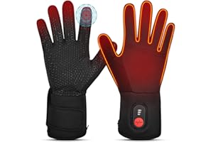 SUN WILL Guantes Calefactables Electrónicos para Hombre y Mujer, Guantes Calefactables Moto Invierno Térmicos de Artritis Batería Recargable Calentador de Mano para Esquí Motociclismo Pesca Senderismo Caza