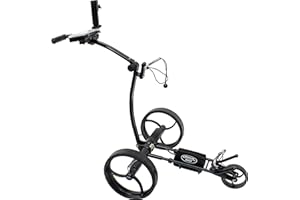 BeeGon Golf Chariot de Golf électrique GT-X600 Pro Noir avec Batterie au Lithium 10 Ah