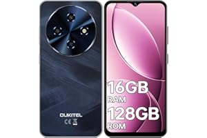 OUKITEL C5 Smartphone Ohne Vertrag, 16GB RAM+128GB ROM/1TB Handy Ohne Vertrag, 6.52" Bildschirm Android Smartphone Günstig, 5000mAh Simlockfreie Handys, 13MP Kamera, Dual 4G SIM/Face ID/OTG/3.5mm Jack
