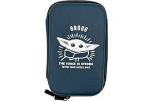 WONDEE Mandalorian Baby Yoda Custodia Hard Disk Esterno 2.5" Grogu - Star Wars Custodia rigida Case Porta SDD, Powerbank, Hard Disk e Cavi - Star Wars Gadget Ufficiali
