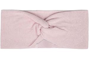 Zwillingsherz Stirnband aus 100% Kaschmir - Hochwertiges Strick-Kopfband im Uni Design für Damen Frauen - Wolle - Haarband - warm und weich für Frühjahr Herbst und Winter - rosa