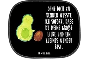 ‎MR. & MRS. PANDA Mr. & Mrs. Panda Auto Sonnenschutz Avocado Kern rollt - Geschenk, Geburtstag, Gesund, Vegan, erstes Kind, Sonnenschutz für Auto, Sonne Auto,