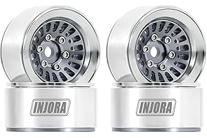 INJORA 1.0" Beadlock Rad CNC Aluminium Felge für 1/18 1/24 RC-Crawler