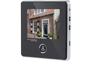 DAUERHAFT Telecamera per porta 3MP HD, visore per porta digitale Campanello per visione notturna a 120 ° Sorveglianza in tempo reale, con display LCD da 3 pollici, per sistemi di sicurezza domestica,