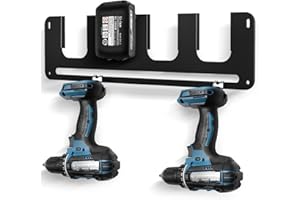 ZHSX 4er Wandhalterung für Makita Akkus, Akkuhalter für Makita 14,4V & 18V Akkus, Akku-Halterung Wandhalter fur Ordnung in der Werkstatt und Auto
