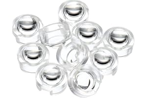 PATIKIL 13mm LED wypukły obiektyw, 10 sztuk 15 stopni kąt wiązki akrylowe LED optyczne wypukłe kondensator obiektyw do 1W 3W LED lampa z koralikami na podczerwień, przezroczysta