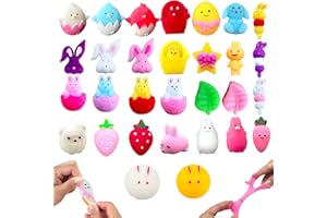 POPOYU 30 pezzi Pasqua Antistress Assortiti Squishy,Squeeze Toys Squishy Giocattoli per Bambini,Kawaii Mini Mochi Pasqua da Spremere Squishies per Bambini Regalini Festa Invitati Compleanno
