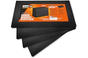 Upgrade4cars Osłona ściany garażowej, samoprzylepna, czarna, ochrona krawędzi drzwi samochodu, osłona ściany garażu, ochrona przed najechaniem
