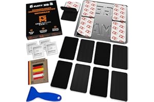 ‎GENMAG GENMAG® Klett Kennzeichenhalter Motorrad Roller Moped Mofa [Extra-Stark & Universal] Motorrad Kennzeichenhalter Österreich & Deutschland | Kennzeichenhalter Rahmenlos Motorrad | Kennzeichen Klett