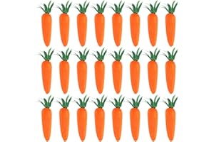 HINFHI 24 Pieces Of Simulated Carrots, Creative Decorations, Party Supplies, Photo Props, Children'S Toys.