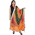 BLACK MACY Lifestyle Art Silk Embellished Women's Dupatta Bandhani Bandhej Jaipuri Rajasthani Dupatta