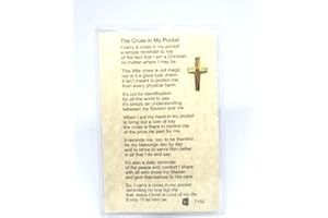 VORAGA Cruz en mi bolsillo ~ Tarjeta de oración y cruz