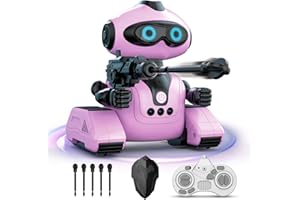 URBZUE Robot Enfant Jouet, Jouets Robots Télécommandés Rechargeables, Robots Intelligent avec Programmation avec Yeux LED, Musique et Sons Intéressants, Jouet Enfant 3 4 5 6 7 8 Ans, Jouet Fille/Jouet Garcon