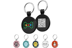 MYLUCKYTAG QR Code Pet ID Tags Dog Tags - Pet Online Profile - Scan QR Receive Instant Pet Location Alert Email