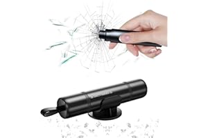 BOBOPACK 1 Stück Notfallhammer Auto, Escape Multifunktions Protector Sicherheitshammer, Notfallhammer Auto mit Gurtschneider, Glasbrecher Notfall Flucht Werkzeuge(Schwarz)