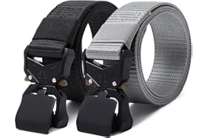 Nelbons Cintura tattica da uomo, cintura militare da escursionismo Rigger da 1,5 pollici Cintura da lavoro in nylon con fibbia a sgancio rapido resistente..