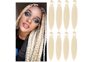 LDMY Pre stretched Braiding Hair Extensions-8pcs/pack 613# Blonde Braiding Hair
