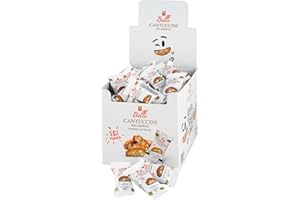 ‎BELLI Belli Cantuccini alle mandorle Aufsteller (1x 600g) | 75x Kekse á 8 Gramm pro Box | Gebäck mit Mandeln aus Italien | einzeln verpackte Kekse in einer praktischen Box