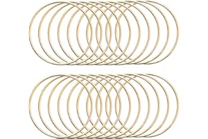 KALIONE Metallringe zum Basteln 20 Stück 8cm Gold Metallringe Metall Ringe Deko für Traumfänger Ring, Makramee Ring, Wickeltechnik, Floristik,Hochzeitskranz,Hoops