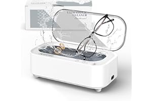 TIPTOP HOME Ultraschallreinigungsgerät, 48000Hz Brillenreinigungsgerät mit 2 Zeitfunktionen, 360° Tiefenreinigung, 30W Ultraschallreiniger für Brillen, Ringe, Münzen, Silber, Zahnersatz