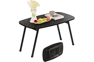 VECOCHO Couchtisch klappbar,Wohnzimmertisch Klappbar,Mobiler Kaffeetisch,Couchtisch klein für Wohnzimmer,Schlafzimmer, Balkon, Büro,kleinen Raum,Schwarz