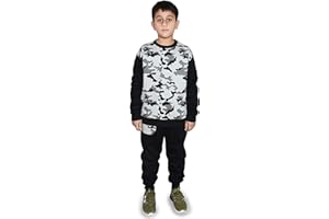 Bahob® 1 & 2 Pack Boys Girls Tracksuit, Unisex Jumper Sweatshirt and Jogger Bottoms Tracksuit Set for Kids 3-14 Years