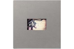 Panodia Album Photo Traditionnel Studio Gris 60 Pages 300 Photos 10x15, 60 Pages, Couleur des Pages : Noir, 5 Photos par Page, Taille de l'album Photo : 34,2x34 cm - Fabriqué en France