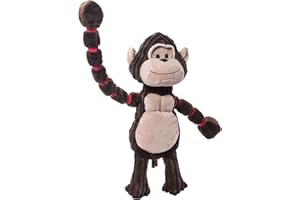 OUTWARD HOUND Petstages Jouet pour Chien Thunda Tugga - Peluche/interactif/couine - Marron - Taille Unique