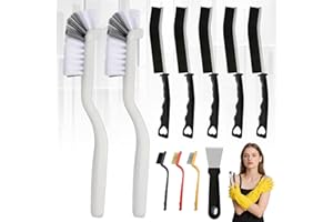 Bvtpoyy Brosse De Nettoyage des Interstices 5 Pièces, Brosse A Joint pour Cuisine, Brosse Joint Carrelage, pour Le Nettoyage en Profondeur des Sols, des Portes Et des Éviers De Cuisine