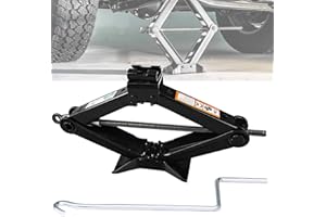 YOUSEAHOME 2 Ton Scissor Jack Lift Wind Up Car Van Garage Tool Black Steel Car Jack with Crank Handle for Ford Mondeo/Fiesta/Focus, Lifting Range from 4.2 inch to 15 inch, Easy to Use Car Tire Repair Hand Tool