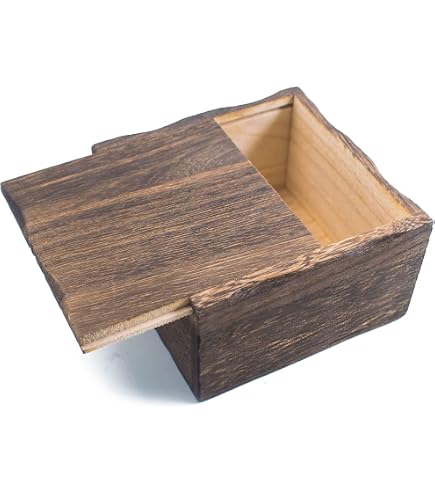 BEIJIGUANG scatola di legno con coperchio scorrevole discreto scatola USB, scatola fotografica, scatola di memoria di nozze, per fotografi (scatola di legno di noce