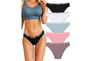 FINETOO 9er Pack Slips Damen Baumwoll Unterwäsche Frauen Set Colorful Slip Sport Hipster Fashion Panties Unterhose Multicolor Underwear Women Mehrpack S-XL