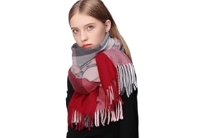 RIIQIICHY Sciarpa Donna Invernale Pashmina Scialle Caldo Regalo Donna Natale Compleanno Utile Sciarpe Quadri Colorata