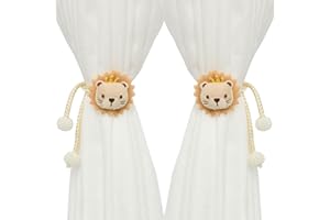 NOLACE Alzapaños Cortinas 2 Piezas de Corbatas de Cortina con Cabeza de león de Dibujos Animados Abrazaderas Cortinas Adecuadas para la Decoración de Cortinas de Habitaciones Infantiles Curtain Tiebacks