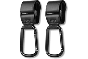 Balala Buggy Clips 2 Pcs, Pram Hooks Shopping Bags, Pram Hook Clips Organizer, Mommy Stroller Clip, Carabiner, Stroller Bag Hook for Hanging Purses, Diaper Bag…