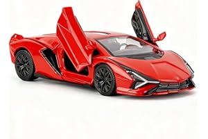 RMZ City 1/36 Scale Lamborghini Sián FKP37 Casting Car Model, Zinc Alloy Toy Car for Kids, Pull Back Vehicles Toy Car for Toddlers Kids Boys Girls Gift (Red)