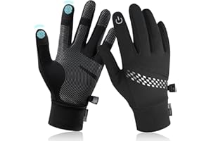 RUIXUE Winter Thermal Gloves Warm Liner Running Gloves Touch Screen Windproof Anti Slip Cycling Gloves for Men Women Outdoor Hiking Biking