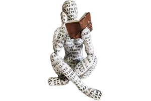 PIGPIGFLY Lesende Frau Skulptur,Regal Deko,Deko Figuren,Bücherwurm-Skulptur,Dekofiguren Wohnzimmer,Kantenhocker Figuren,Modern Abstract Kunst Skulpturen Deko, Bürodekorationen