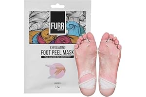 FURR By Pee Safe Foot Peel Mask | Reduces Dry Skin & Hard Calluses | Exfoliates,Moisturizes & Hydrates Feet | Nourishing Foot Mask | Fits Like Socks | for Soft & Smooth Skin | Unisex