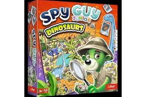 Trefl - Spy Guy Junior Dinosaurs - Kooperativt detektivspel för de yngsta, familjespel, sök efter bevis och ta den skyldige, stor skylt, för barn från 3 år