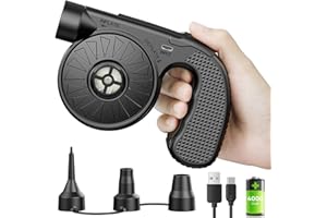 Dr.meter Pompa Elettrica, 6000mAh Pompa Elettrica per Materasso Gonfiabile può essere rapida per Gonfiare e Sgonfiare, Adatto per Materasso Gonfiabile, Materassino Campeggio, Piscina Gonfiabile