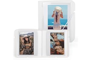 MUZIRI KINOKOO Álbum de fotos de 28 bolsillos para cámara Instax Wide EVO/Wide 400/WIDE 300/WIDE 210, álbum de piel sintética para cámara de serie ancha, colección de películas de 5 pulgadas, libro de