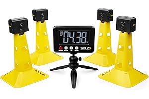 SKLZ Speed Gates–Système d'entraînement Vitesse avec capteurs & chronomètre–Mesure jusqu'à 50 Yards–Utilisation intérieure/extérieure.