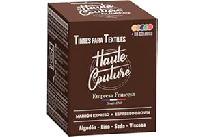 HAUTE COUTURE - Tinte para Ropa y Textil Marrón - 350g - Marrón Expreso - Tinte Textil Todo en uno - Listo Para Teñir Ropa y Tejidos