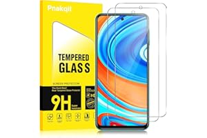 Szkło hartowane Pnakqil do Xiaomi Redmi Note 9 Pro/9 Pro Max/9S 4G [2 sztuki], ochraniacz ekranu HD, 9H twardość, ultra przezroczysta, odporna na zarysowania, bez pęcherzyków, szkło do Redmi Note 9 Pro 6.67"