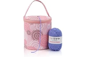 Coopay Mini Borsa per Lavori a Maglia, Sacca Filato per per Riporre Lana e Ferri, Conservazione per Riporre gomitoli di Matassa, Ferri da Maglia, Progetto in Corso