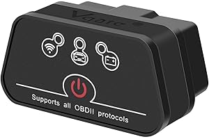 ‎VGATE Vgate OBD2, WiFi, OBD2 Scanner, Schnittstellen-Adapter, Motorkontrollleuchten-Diagnose-Werkzeug für iOS i-Phone, iPad und Android, automatisches Standby, Schwarz