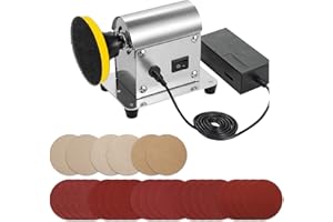 Winartton Electric Resin Polishing Machine, Resin Sanding and Polishing Kit Sander, Including 26 PCS Sandpaper Resin Grinding Polisher Supplies, Epoxy Casting Tools for Resin Molds Jewelry Making